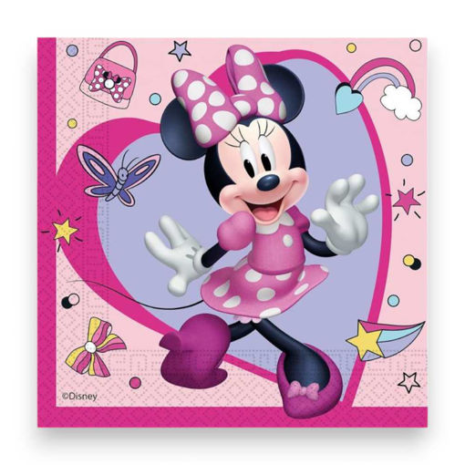 Picture of MINNIE JUNIOR PAPER NAPKINS 33X33CM - 20 PACK